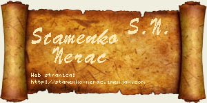 Stamenko Nerac vizit kartica